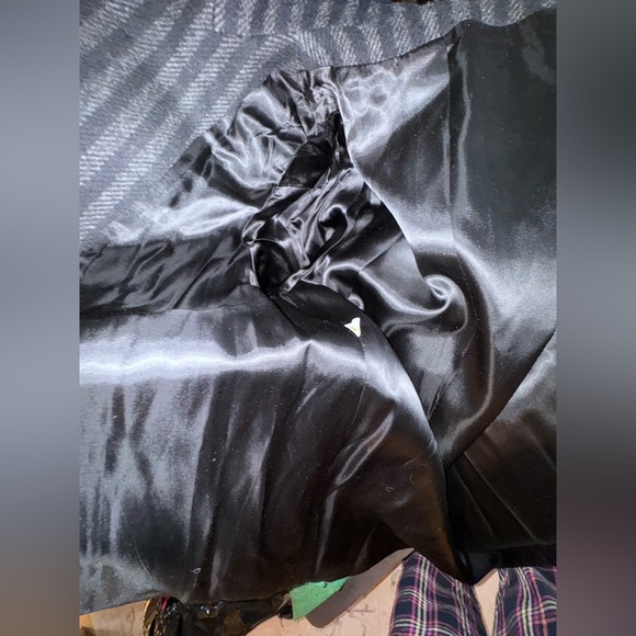 Vintage Gallery black/grey striped peacoat. 100% pure wool No size tag 21”P to P - Picture 8 of 13